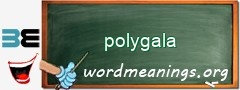 WordMeaning blackboard for polygala